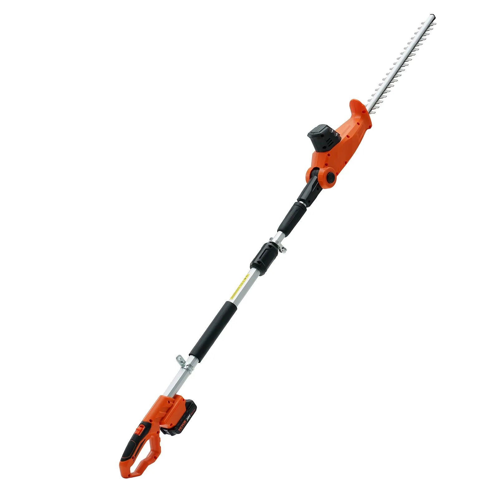 VEVOR 20V Cordless Hedge Trimmer, 18 inch Double-edged Steel Blade, Pole Hedge Trimmer Kit 20V Battery, Fast Charger Included, 74