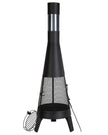 VEVOR 20 In Chiminea Outdoor Wood Burning Firepit with Grill Mesh & Chimney Coat