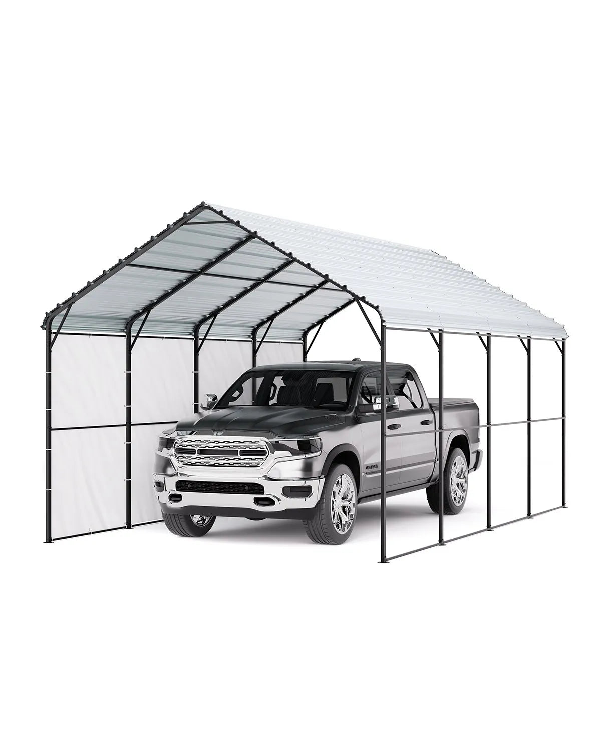 VEVOR 12' x 20' Metal Carport Heavy Duty Outdoor Car Shelter Garage for Boats