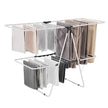VEVOR 2-Tier Foldable Clothes Drying Rack with Sock Clips & 31 Drying Rods White