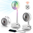 VEVOR 8 inch Foldable Rechargeable Oscillating Fan 3 in 1 Remote 8 Speeds