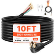 VEVOR 10 ft Dryer Power Cord 4-Prong NEMA 14-30P Dryer Cord w/ Eyelet Connectors
