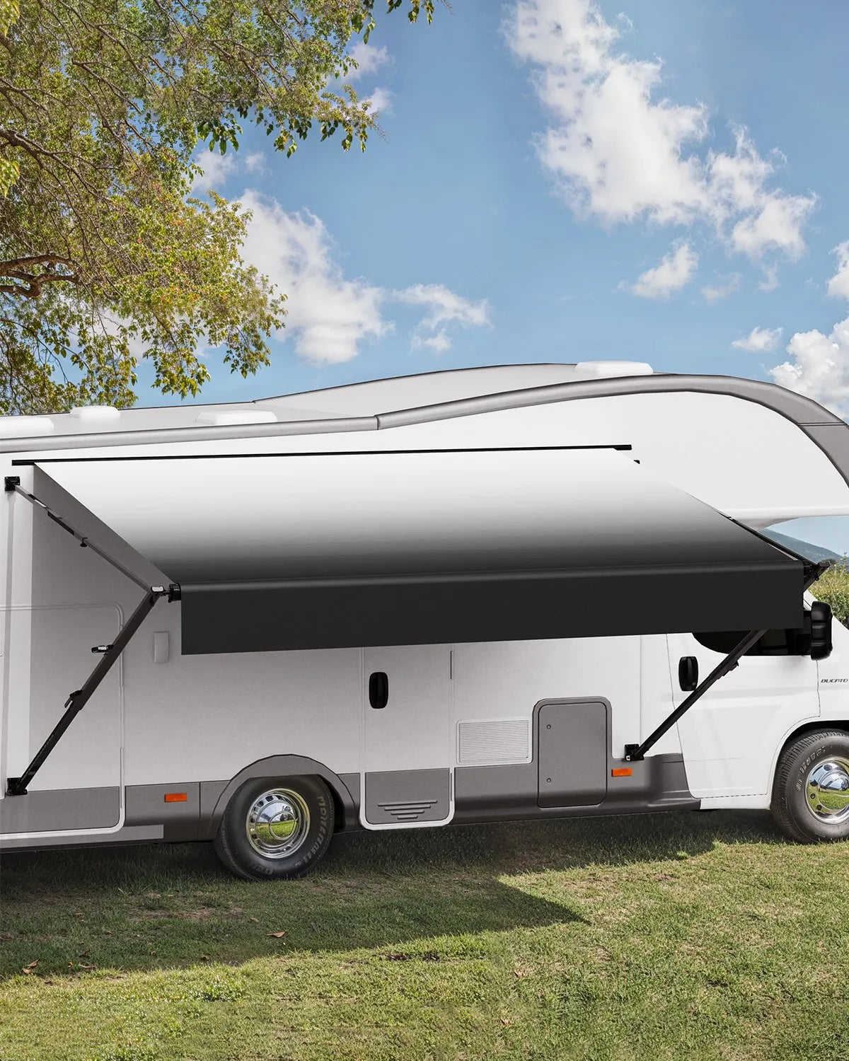 VEVOR 18' RV Replacement Awning Manual Trailer Awning for Most DC12V RVs
