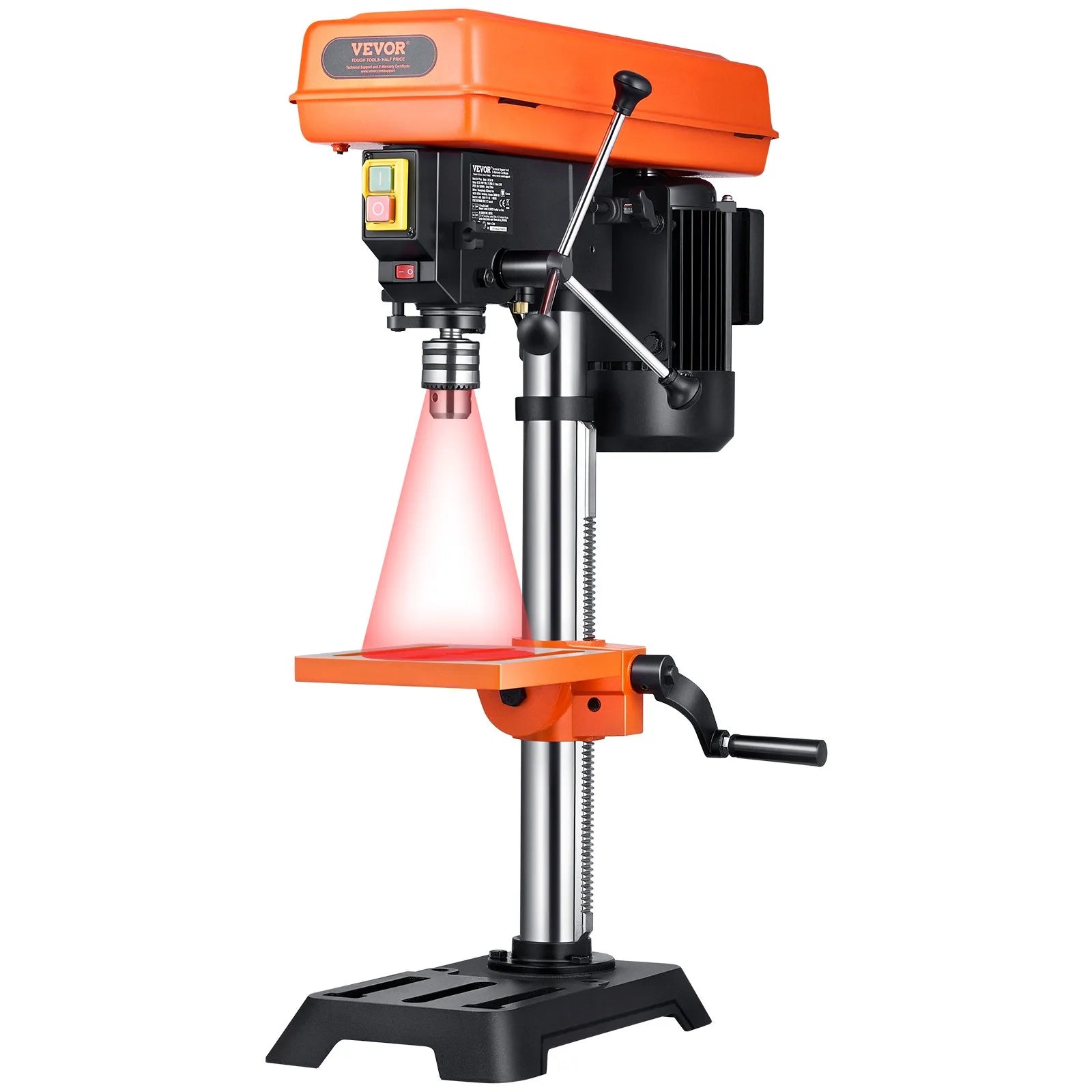 VEVOR 10in Benchtop Drill Press Tabletop Drilling Machine 610-2800RPM Adjustable