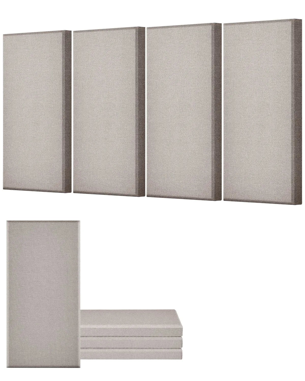 VEVOR 4 PCS Acoustic Wall Panels 2 in Thick 23.6 x 11.8 in Self-adhesive Camel