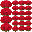 VEVOR 500 Pcs Red Roses Artificial Flowers Realistic Bouquet for Xmas Home Decor