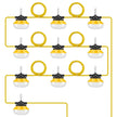 VEVOR 100FT Construction String Lights 100W 10000LM Connectable Waterproof