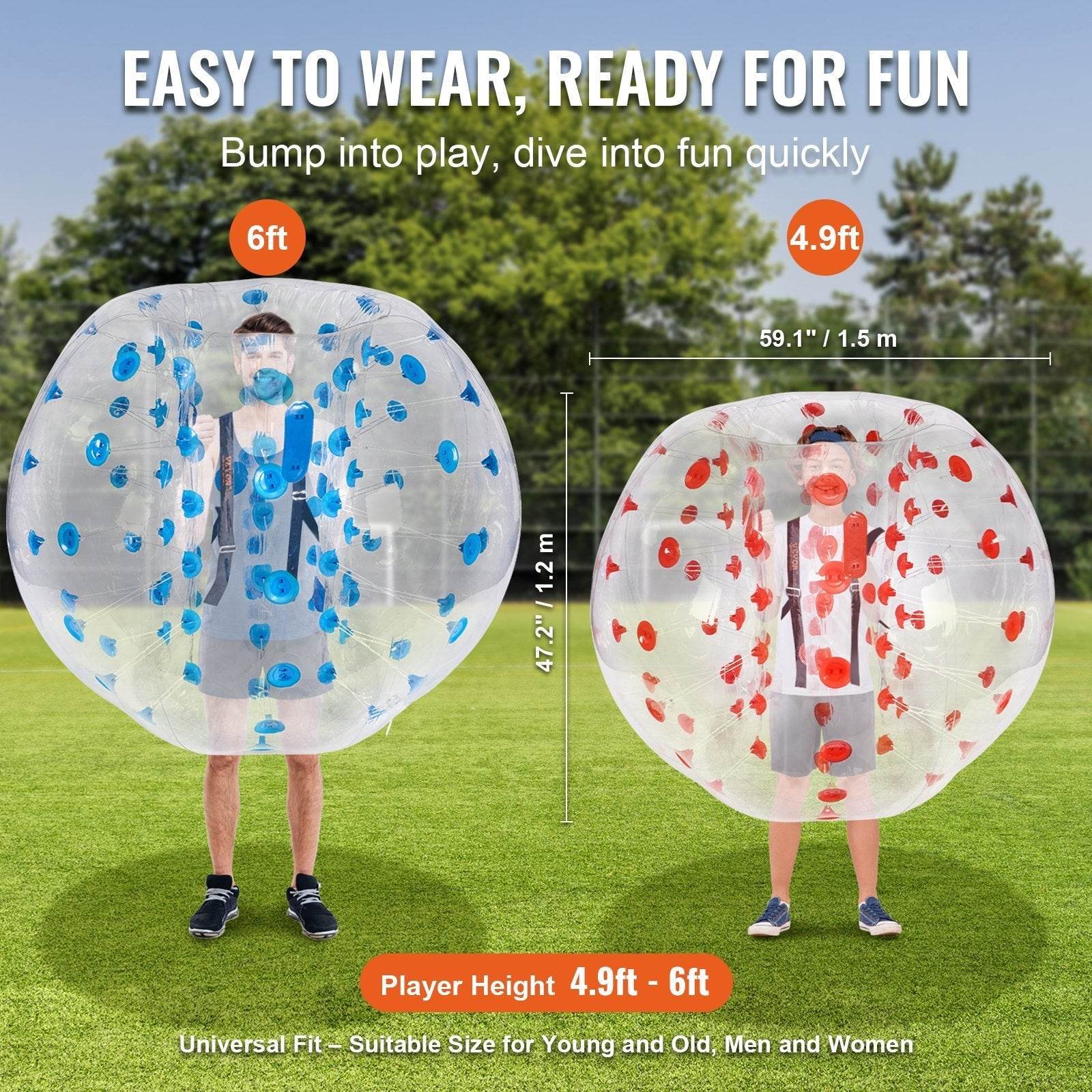 VEVOR Inflatable Bumper Balls Outdoor Play Inflatable Bouncer