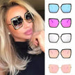 Reflective  Fashion metal retro sunglasses for Women