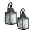 Large Outdoor Glass Wall Light Supports Many Types Of Bulbs -2 Packs