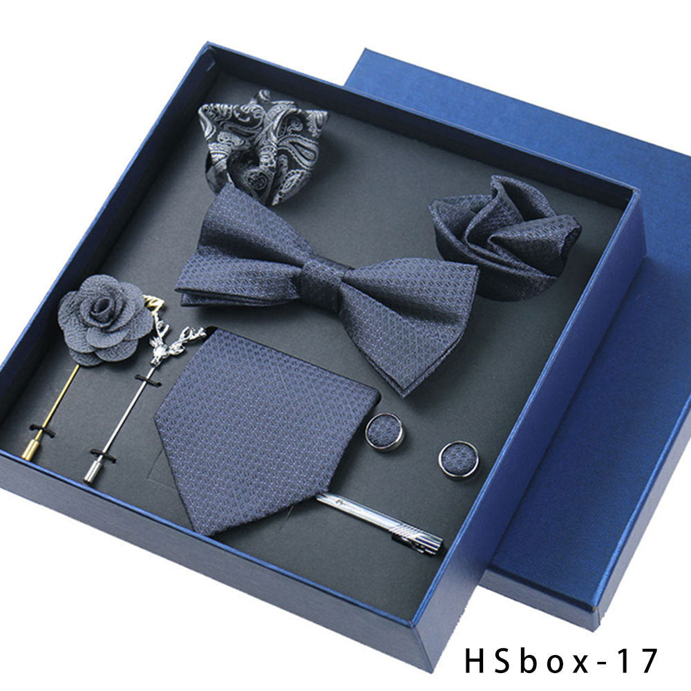 8-Piece Men's Formal Wear Gift Box Set – Bow Tie, Pocket Square, Cufflinks & Tie Clip | Canada & USA