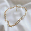 Cold Wind Zircon Gold Chain Necklace for women