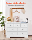 VEVOR 7 Drawer Dresser Wooden Chest of Drawers with Sliding with Anti-tip Device