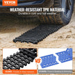 VEVOR 2PCS Traction Boards with TPR for Mud Snow Sand Storage Bags Short Black
