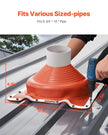 VEVOR 2 Pcs Metal Roof Pipe Flashing Boot Fit 6-3/4