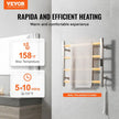 VEVOR 4-Bar Towel Warmer Rack Wall Mounted Heated Towel Rack for Bathroom Silver
