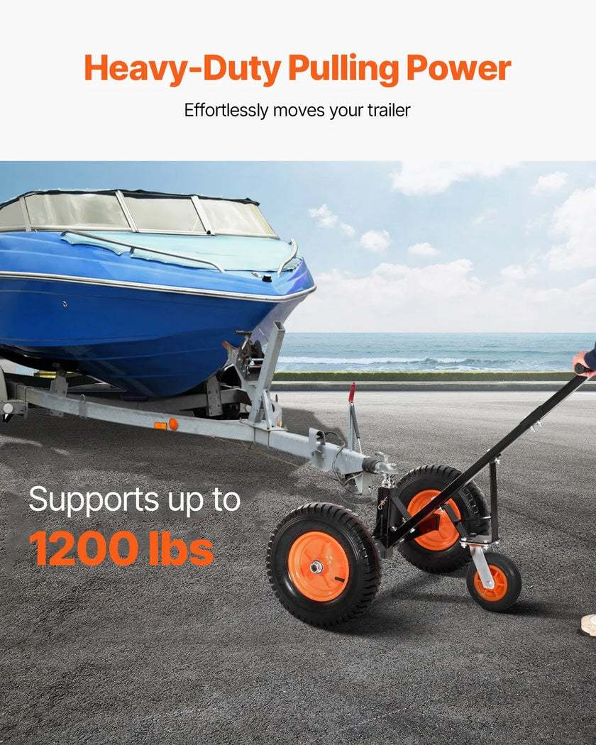 1200lbs Trailer Dolly 18 and 22 in Adjustable Height 2 in Ball 15.2 in Tires