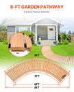 VEVOR 8 ft L x 17 in W Curved Wooden Garden Pathway Roll Out Garden Walkway