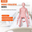 VEVOR Nursing Training Manikin, Female Life Size Demonstration Human Manikin for Nursing Training, Multifunctional Education Teaching Model Supplies, PVC Anatomical Mannequin Body Care Simulator Model