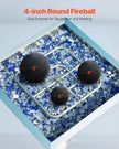 VEVOR 4 Inch 12 Pcs Ceramic Fire Balls Round Fire Stones Reusable Lava Rocks