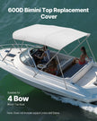 VEVOR 4 Bow Boat Bimini Tops 96