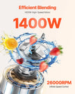 VEVOR 61 oz 1400W Blender for Smoothies Food Processing Blender for Kitchen