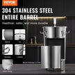 VEVOR 304 Stainless Steel Kettle, 8 GALLON Beer Brew Fermentor, Brew Bucket Fermentor for Brewing, Home Brewing Supplies with Base, Kettle Stock Pot Includes Lid, Handle, Valve, Spigot, Thermometer