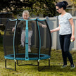 55 Inch Trampoline for Kids Toddler Mini Trampoline with Safety Enclosure Net - Blue
