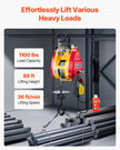 VEVOR 2-in-1 Portable Electric Hoist Winch 1100LBS Wired/Wireless Remote Control