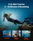 VEVOR 0.5L Scuba Tank 32.81 ft Diving Depth Refillable Snorkel Air Tank Kit