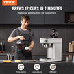 VEVOR 12 Cups Commercial Drip Coffee Maker with 2 Glass Carafes and 2 Warmers