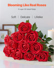 VEVOR 500 Pcs Red Roses Artificial Flowers Realistic Bouquet for Xmas Home Decor