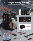 VEVOR 35.6L Welding Backpack 600D Polyester Welder Backpack for Tools and Helmet