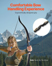 VEVOR 60in Takedown Recurve Bow Wooden Bow Arrows Kit Hunting Practice 30 lbs