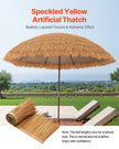 VEVOR 1.6x16.4 ft Artificial Thatch Roofing Mexican Tiki Hut Grass Skirt Roof