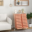 20 Drawers Rolling Storage Cart Studio Organizer-Peach