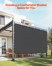 VEVOR 90% Sun Shade Cloth Privacy Screen 10 x 10 ft for Patio Garden (Black)