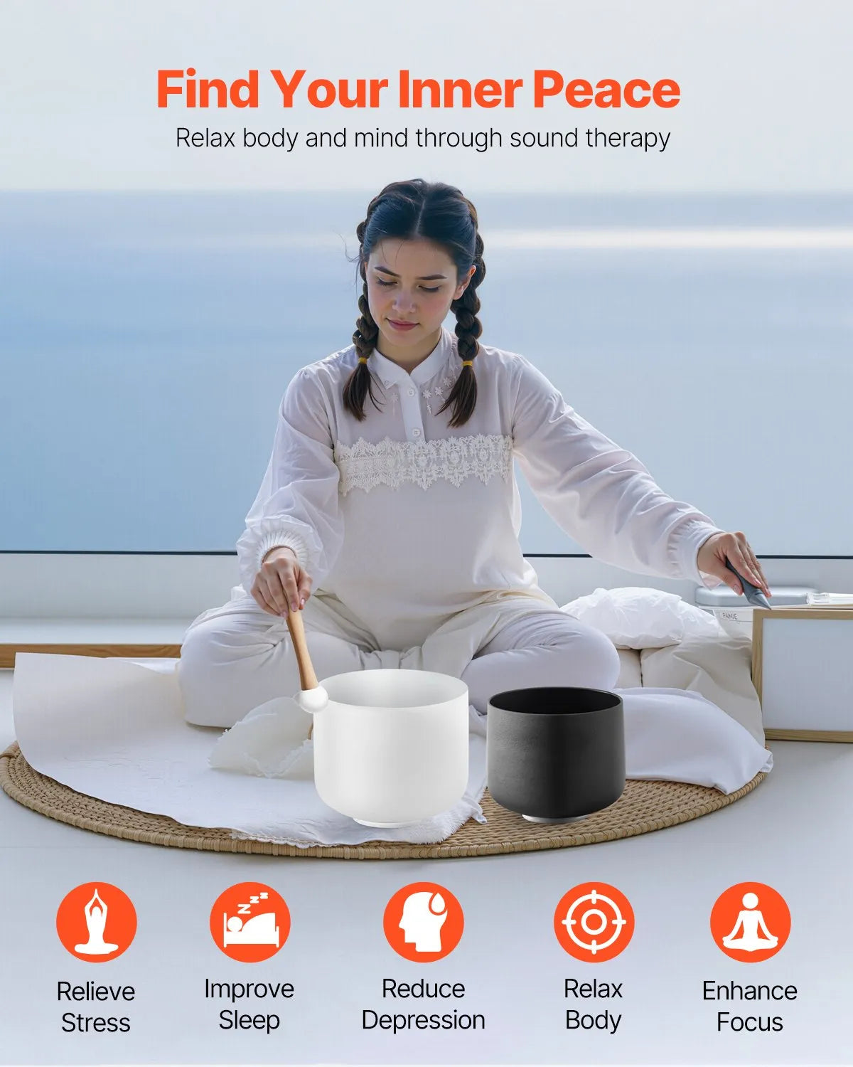 2PCS Crystal Singing Bowls 8