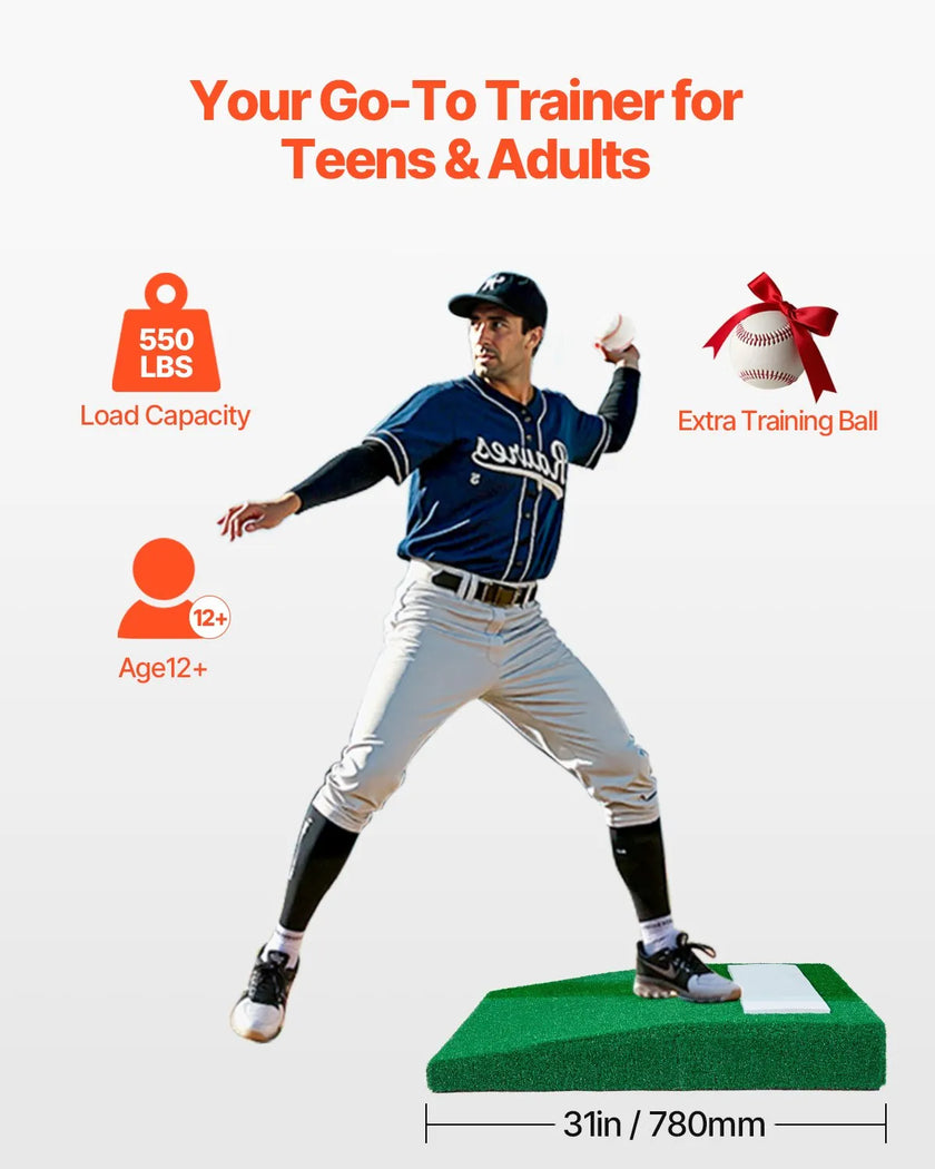 VEVOR 31 in Pitching Mound Portable Pitcher Mound Baseball Softball Training