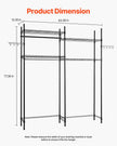 VEVOR Over Washer and Dryer Storage Shelf Two Row 4 Tiers Washer Rack Black