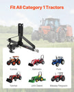VEVOR 3 Point 2 in Trailer Hitch Receiver Tractor Drawbar Adapter Heavy Duty