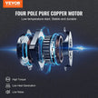 VEVOR 1/2 HP 2 Stage Rotary Vane Vacuum Pump, 7 CFM, 120V Air Conditioning Vacuum Pump, 1/4