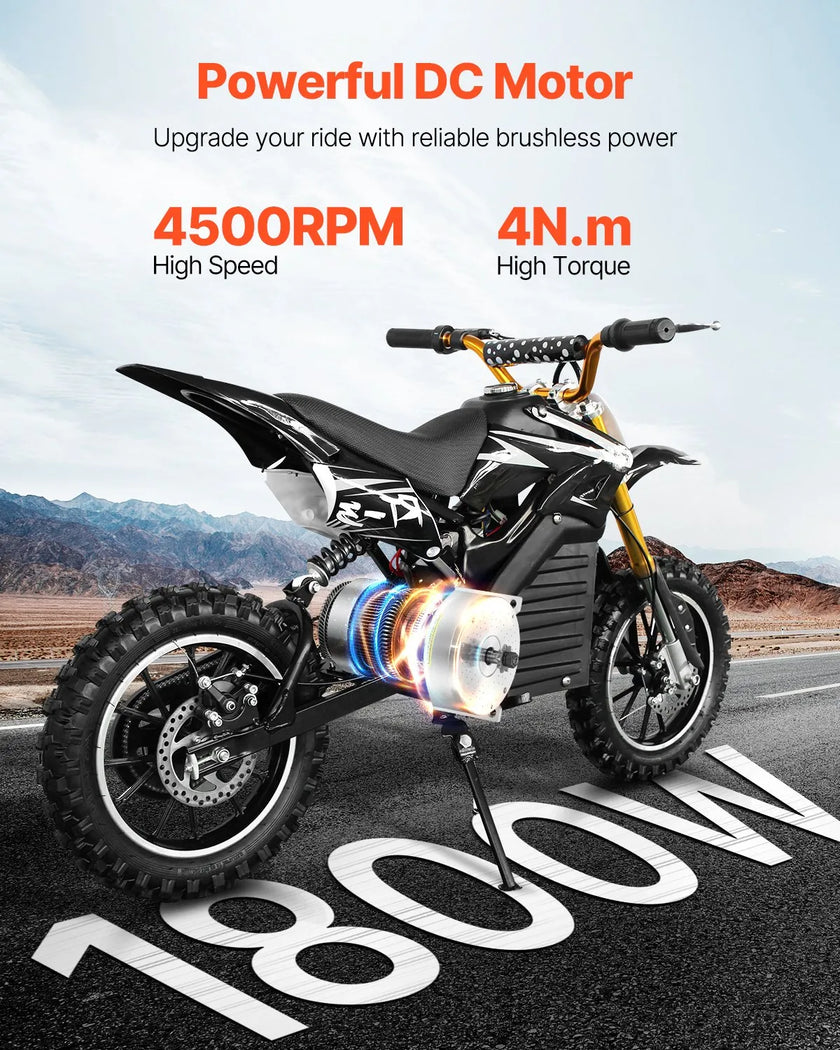 VEVOR 1800W 48VElectric Brushless DC Motor Kit with Upgraded Speed Controller