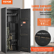 VEVOR 6-8 Rifles Gun Safe, Rifle Safe with Lock & Digital Keypad, Quick Access Tall Gun Storage Cabinet with Removable Shelf, Rifle Cabinet for Home Rifle and Shotguns
