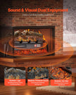 VEVOR 25 Inch Electric Fireplace Log Heater with Crackling Sound Timer Remote