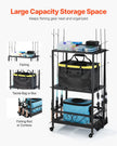 VEVOR 10 Pole Fishing Rod Holder Fishing Rack Cart Organizer for Garage Wheels