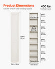 VEVOR 8 Tiers Narrow Bookshelf 71