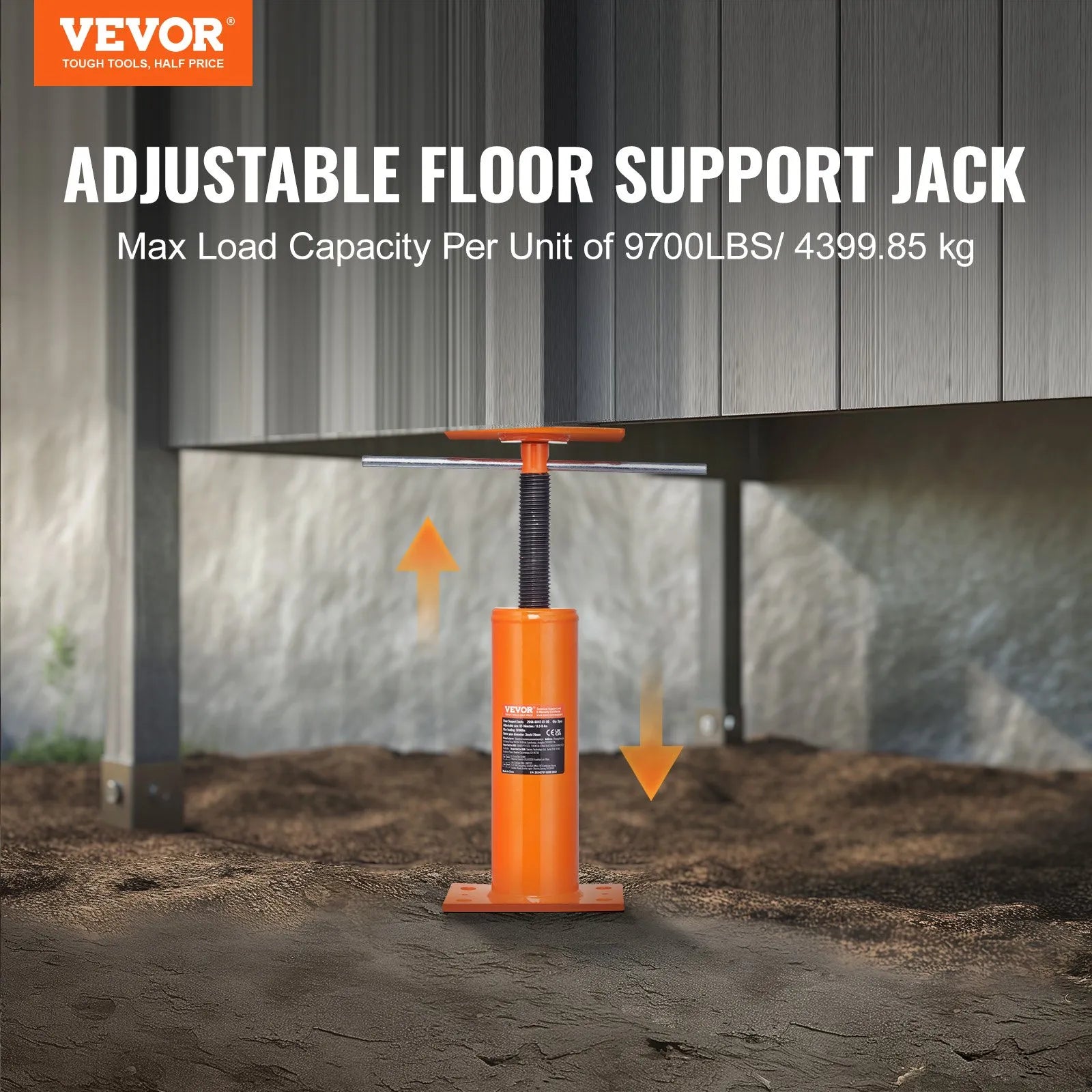 VEVOR 2PCS Adjustable Floor Jack Post House Floor Leveling Lift 12