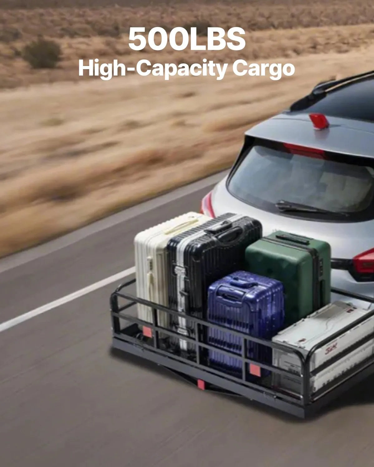 VEVOR 500 lbs Hitch Cargo Carrier Folding Hitch Cargo Carrier for 2