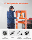 VEVOR 20 T Hydraulic Shop Press Hydraulic Press with Press Plate for Bending